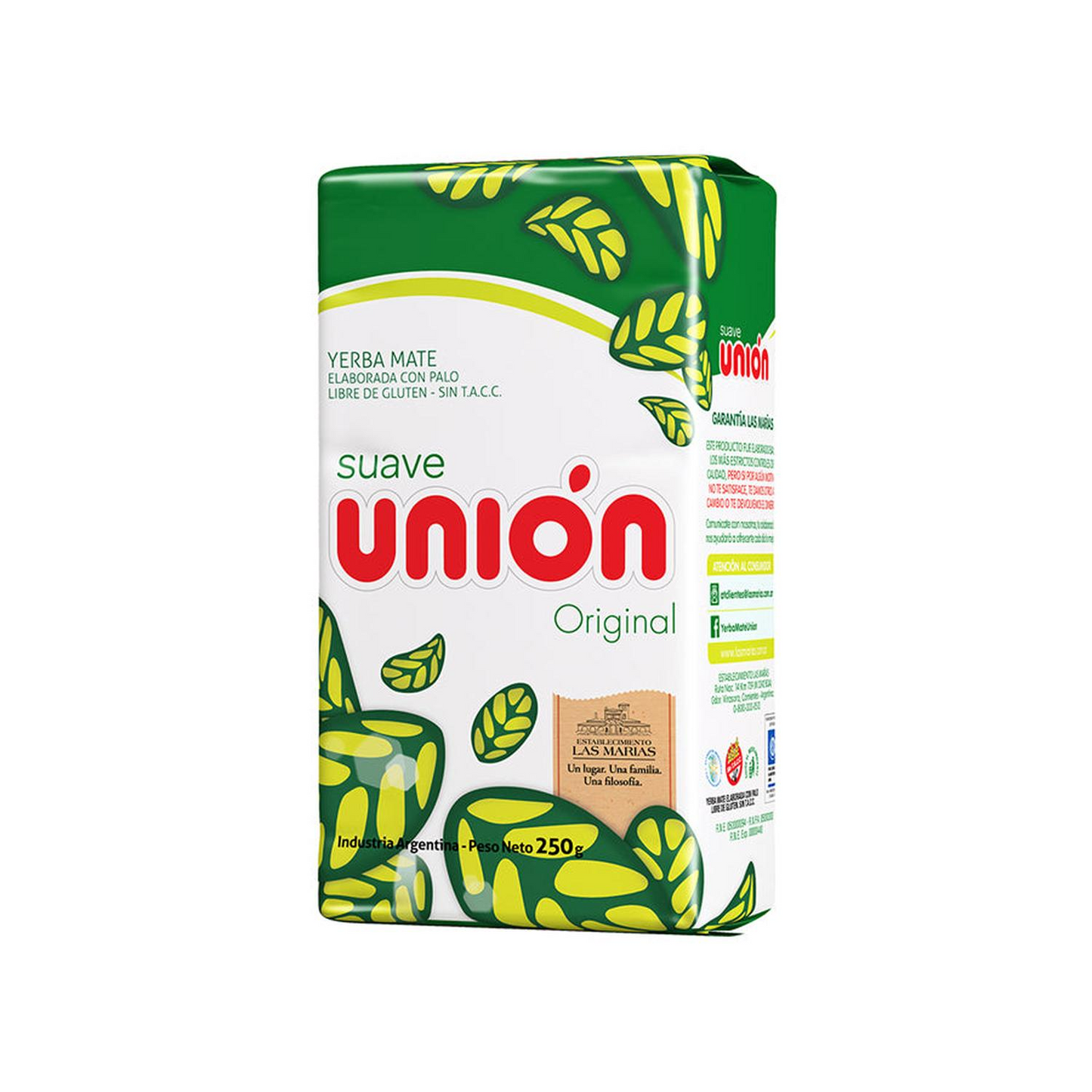 Yerba Mate Unión con palo 250 grs.