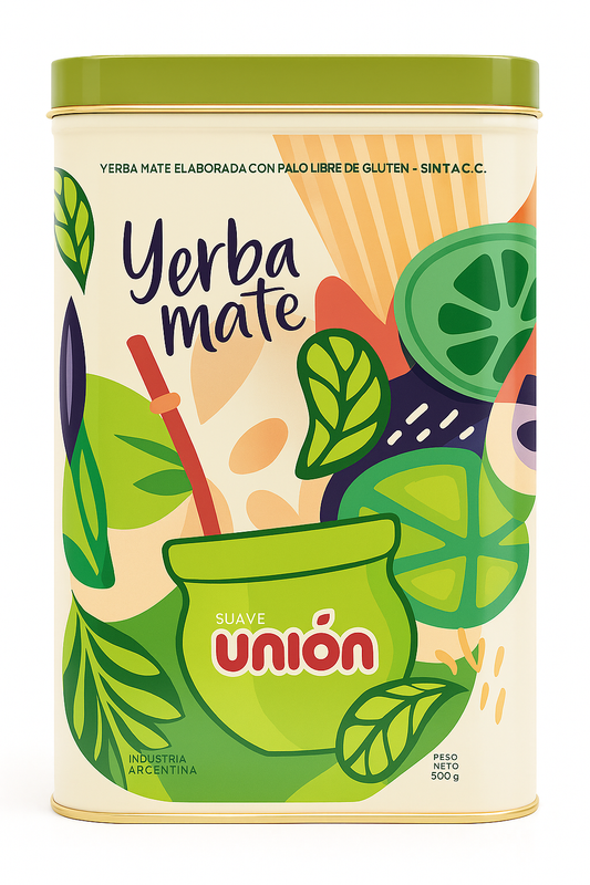 Lata Yerba Mate Unión con Palo 500 grs.