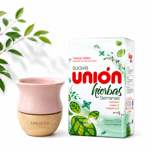 Pack Unión Hierbas Serranas 500grs. y Mate Nauru Rosado